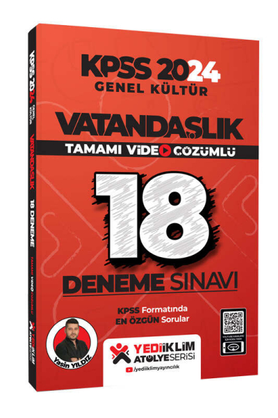 VATANDAŞLIK 18 DENEME TAMAMI VİDEO ÇÖZÜMLÜ ATÖLYE SERİSİ Limon Fotokopi