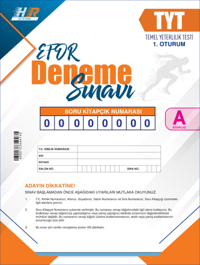 TYT HIZ VE RENK YAYINLARI EFOR SERİSİ DENEME 1 Limon Fotokopi