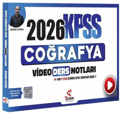 2026 KPSS Coğrafya Video Ders Notları - Erhan Aydın Tekrar Akademi Yayınları Limon Fotokopi