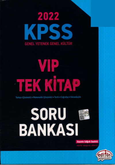 VİP GKGY TÜM DERSLER TEK KİTAP ÇÖZÜMLÜ SORU BANKASI Limon Fotokopi