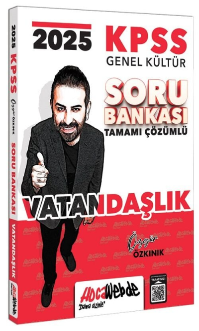 2025 KPSS Genel Kültür Vatandaşlık Tamamı Çözümlü Soru Bankası HocaWebde Yayınları Limon Fotokopi