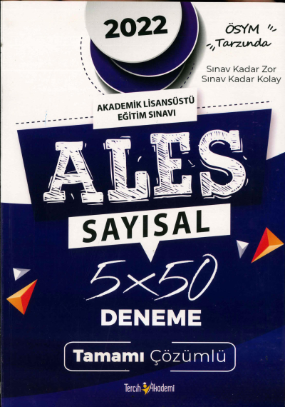 ALES SAYISAL 5x50 DENEME TAMAMI ÇÖZÜMLÜ Limon Fotokopi