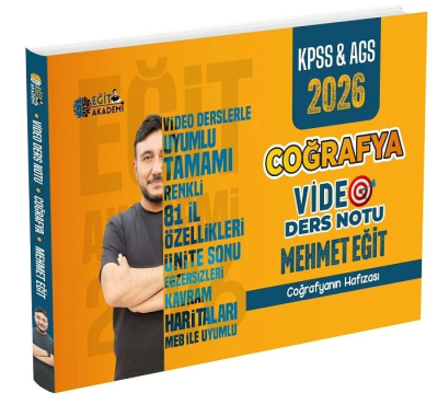 2026 MEB AGS KPSS Coğrafya Video Ders Notları Mehmet Eğit Limon Fotokopi