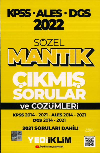 KPSS ALES DGS SÖZEL MANTIK 2014-2021 ÇÖZÜMLÜ ÇIKMIŞ SORULAR Limon Fotokopi