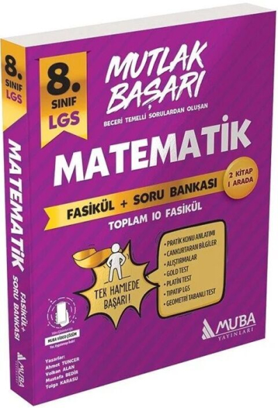 Mutlak Başarı LGS Matematik Fasiküller+Soru Bankası Muba Yayınları Limon Fotokopi