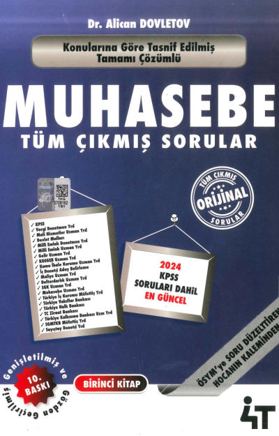 4T Yayınları Muhasebe Çıkmış Sorular 1. Kitap Alican Dovletov Limon Fotokopi