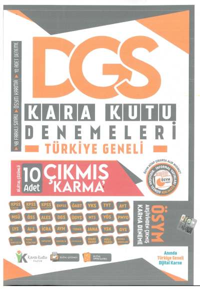 DGS KARA KUTU DENEMELERİ 10 ÇIKMIŞ KARMA DENEME Limon Fotokopi