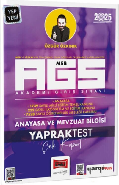 2025 MEB AGS Anayasa ve Mevzuat Bilgisi Çek Kopart Yaprak Test Yargı Yayınları