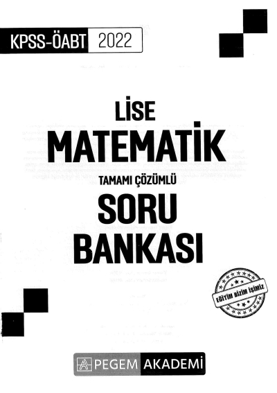 LİSE MATEMATİK TAMAMI ÇÖZÜMLÜ SORU BANKASI Limon Fotokopi