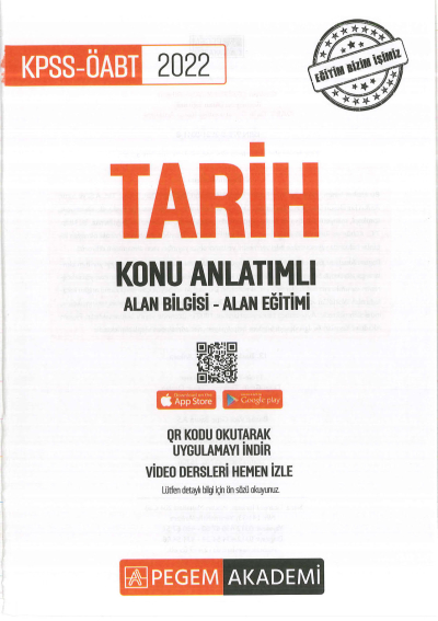 TARİH KONU ANLATIMI ALAN BİLGİSİ - ALAN EĞİTİMİ Limon Fotokopi