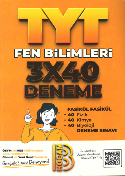 TYT Fen Bilimleri 3x40 Fasikül Denemeler Limon Fotokopi
