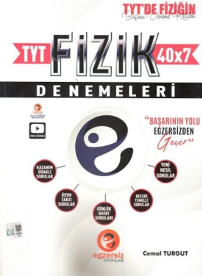 TYT Fizik 40 x 7 Denemeleri Egzersiz Yayınları Limon Fotokopi