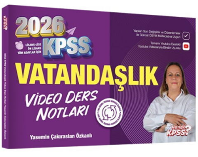 2026 KPSS Vatandaşlık Video Ders Notları Tüm Adaylar İçin Yasemin Özkanlı Hangi KPSS Limon Fotokopi