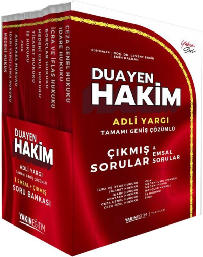 Duayen Hakim Çıkmış & Emsal Adli Yargı Soru Bankası Seti Limon Fotokopi