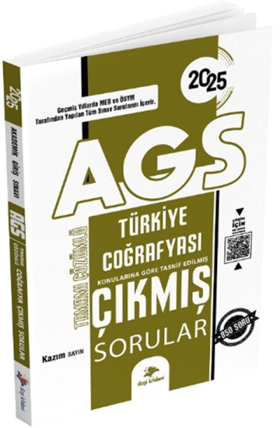 2025 MEB AGS Türkiye Coğrafyası Video Çözümlü Çıkmış Sorular Kazım Sayın Dizgi Kitap Limon Fotokopi