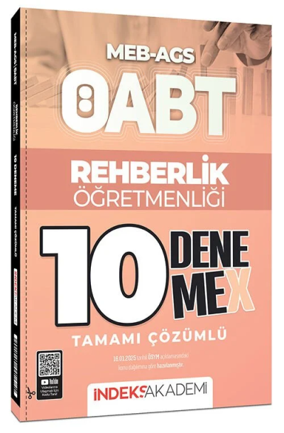 2025 ÖABT MEB-AGS Rehberlik Öğretmenliği 10 DenemeX Çözümlü İndeks Akademi Yayıncılık Limon Fotokopi