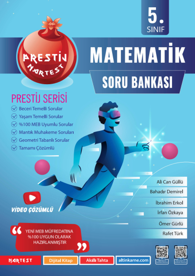 5. Sınıf Prestij Matematik Soru Bankası Nartest Yayınları Limon Fotokopi