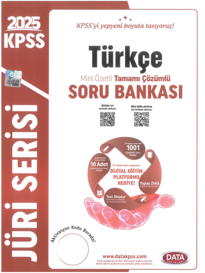 2025 KPSS Türkçe Jüri Serisi Mini Özetli Tamamı Çözümlü Soru Bankası Data Yayınları Limon Fotokopi