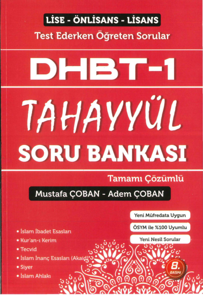 TAHAYYÜL SORU BANKASI TAMAMI ÇÖZÜMLÜ DHBT-1