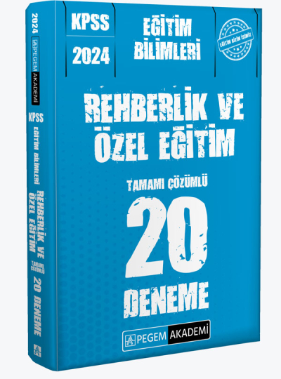 2024 KPSS Eğitim Bilimleri Rehberlik ve Özel Eğitim 20 Deneme Limon Fotokopi