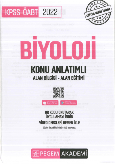 BİYOLOJİ KONU ANLATIMI ALAN BİLGİSİ - ALAN EĞİTİMİ Limon Fotokopi