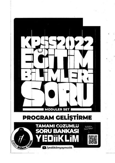 2022 KPSS Program Geliştirme Soru Bankası Modüler Set Limon Fotokopi