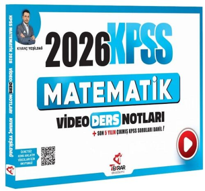 2026 KPSS Matematik Video Ders Notları Tekrar Akademi Yayınları Limon Fotokopi