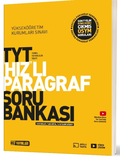 TYT Paragraf Soru Bankası Hız Yayınları Limon Fotokopi
