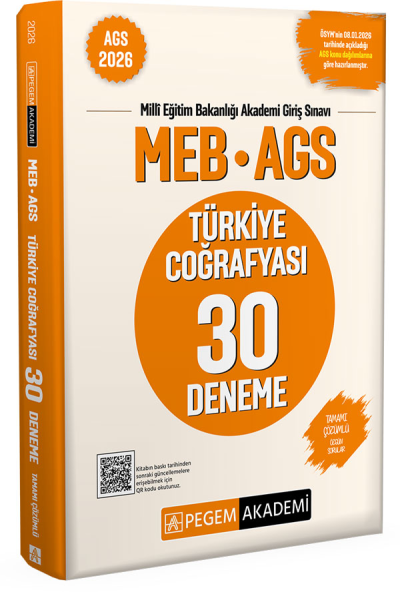 2026 MEB AGS Türkiye Coğrafyası 30 Deneme Pegem Akademi Limon Fotokopi