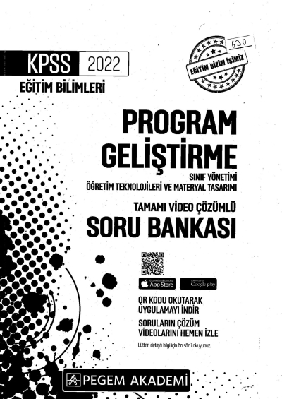 2022 KPSS Eğitim Bilimleri PROGRAM GELİŞTİRME SORU BANKASI Limon Fotokopi