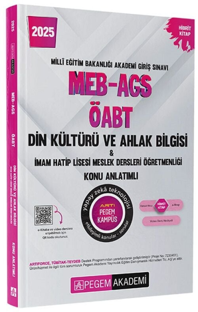 2025 MEB-AGS-ÖABT Din Kültürü ve Ahlak Bilgisi-İmam Hatip Lisesi Mes.Lisesi Öğretmenliği Konu Anlatımlı Pegem Akademi Yayıncılık Limon Fotokopi