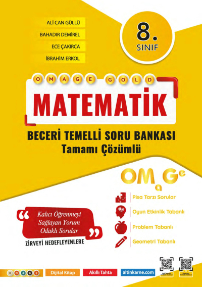 8. Sınıf Omage Gold Matematik Soru Bankası Omega Yayınları Limon Fotokopi