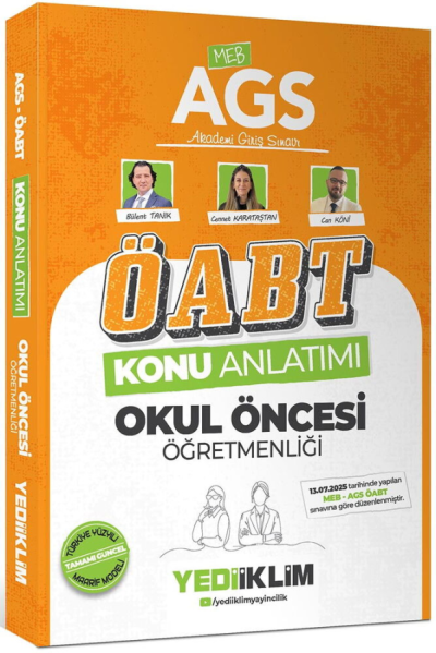 2026 MEB AGS ÖABT Okul Öncesi Öğretmenliği Konu Anlatımı Yediiklim Yayınları Limon Fotokopi