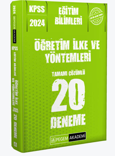 2024 KPSS Eğitim Bilimleri Öğretim İlke ve Yöntemleri 20 Deneme Limon Fotokopi