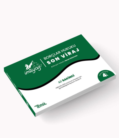 İmtiyaz Borçlar Hukuku 'Son Viraj' Genel Hükümler Ali Sakinci Ağustos 2024 Limon Fotokopi