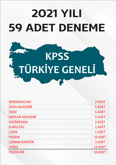 59 ADET TG DENEME 2021 YILI TG LİSTEMİZDEKİ TÜM YAYINLARI KAPSAR (TG149-TG159 ARASI) Limon Fotokopi