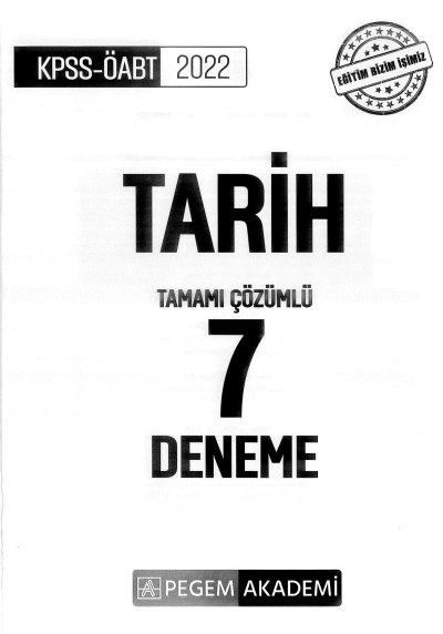 TARİH TAMAMI ÇÖZÜMLÜ 7 DENEME Limon Fotokopi