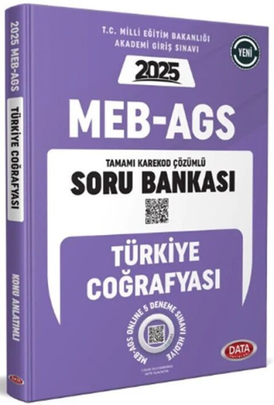 2025 MEB AGS Türkiye Coğrafyası Soru Bankası Çözümlü Data Yayınları