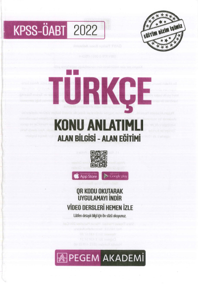 TÜRKÇE KONU ANLATIMI ALAN BİLGİSİ - ALAN EĞİTİMİ
