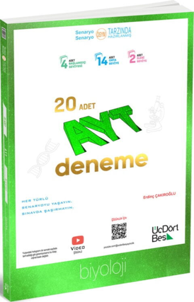 AYT Biyoloji 20 Deneme Üç Dört Beş Yayınları Limon Fotokopi