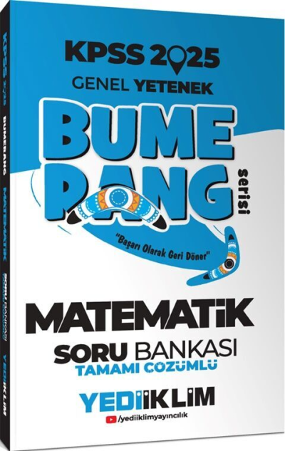 2025 KPSS Genel Yetenek Bumerang Matematik Tamamı Çözümlü Soru Bankası Yediiklim Yayınları Limon Fotokopi