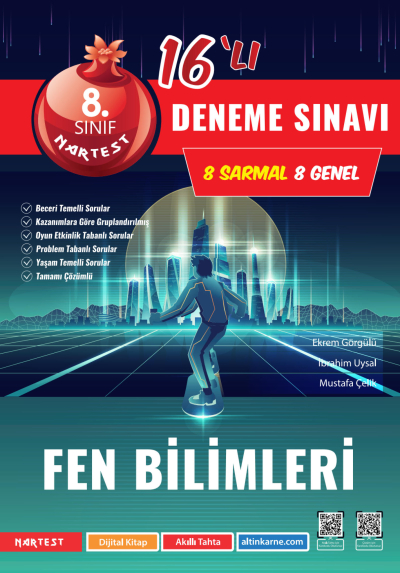 8. Sınıf Mod Fen Bilimleri 16 Deneme Sınavı Nartest Yayınları Limon Fotokopi