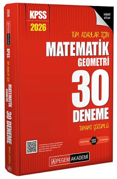 2026 KPSS Tüm Adaylar İçin Matematik Geometri 30 Deneme Tamamı Çözümlü Pegem Yayınları Limon Fotokopi