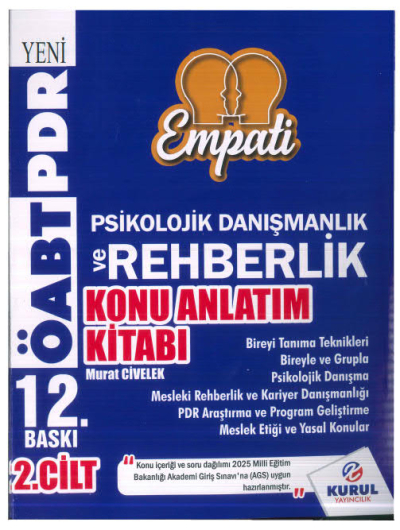 2025 ÖABT Empati Psikolojik Danışmanlık ve Rehberlik Konu Anlatımlı 2. Cilt Limon Fotokopi