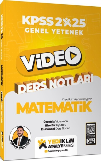 2025 KPSS Matematik Genel Yetenek Atölye Serisi Video Ders Notları Yediiklim Yayınları