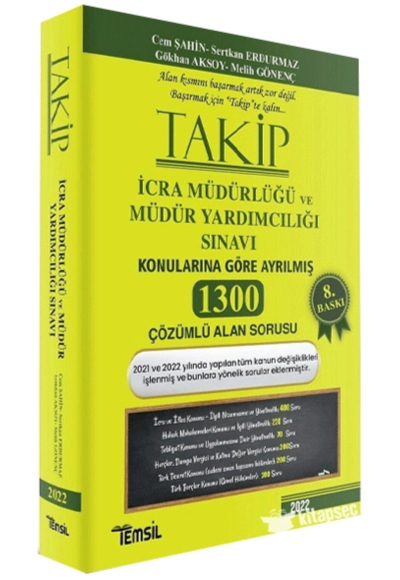 İCRA MÜDÜRLÜĞÜ VE MÜDÜR YARDIMCILIĞI SINAVI KONULARINA GÖRE AYRILMIŞ 1300 ÇÖZÜMLÜ ALAN SORUSU Limon Fotokopi