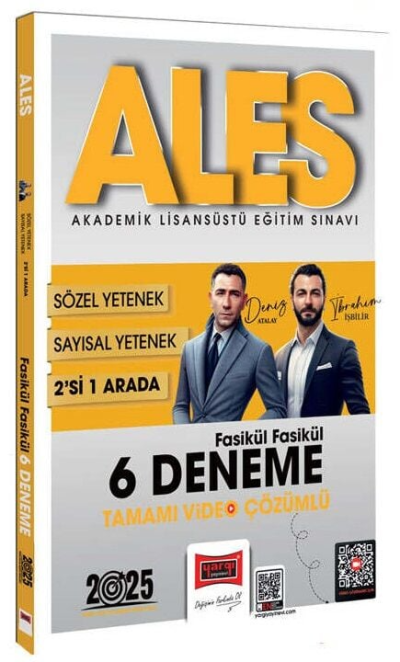 2025 ALES Sayısal-Sözel 2'si Bir Arada Fasikül Fasikül 6 Deneme Tamamı Video Çözümlü Yargı Yayınları Limon Fotokopi