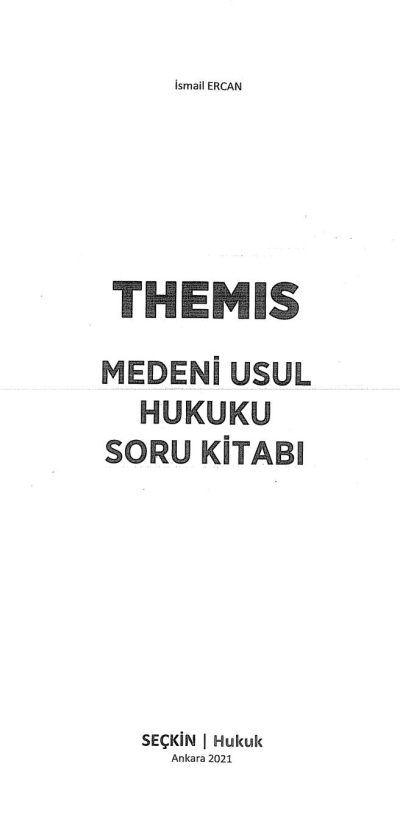 THEMIS MEDENİ USUL HUKUK SORU KİTABI Limon Fotokopi