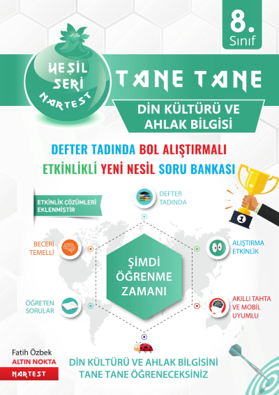 8. Sınıf Din Kültürü ve Ahlak Bilgisi Defter Tadında Tane Tane Nartest Yayınları