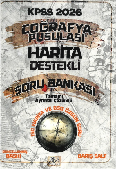 2026 KPSS Coğrafya Pusulası Harita Destekli Soru Bankası CBA Yayınları Limon Fotokopi